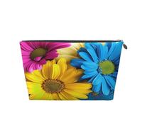 Entemne Neceser de maquillaje de piel de PVC impermeable con diseño antiguo egipcio, organizador de cosméticos para mujeres y niñas, portátil, pequeño, bolsa de aseo de viaje, bolsa de aseo para bolso