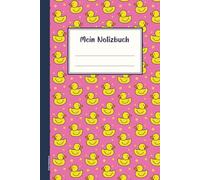 Enten Notizbuch: Entenmotiv auf Notizheft A5 liniert kleine gelbe Entchen niedliche Geschenke für Entenliebhaber praktisches Ente Buch für Notizen mit Quitscheenten Geburtstagsgeschenk für Mädchen