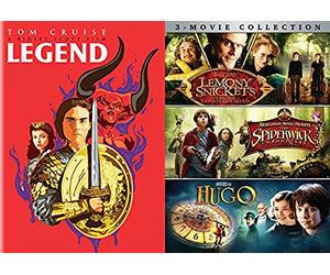 Enter a world of unicorns Fantasy Film Collection: Legend Limited Edition Pop Art Cover + Hugo / The Spiderwick Chronicles & Lemony Snicket's Series of Unfortunate Events DVD 4 movie Bundle