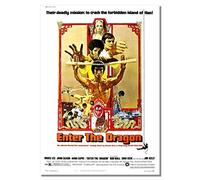 Enter The Dragon - Póster A3 sin marco de acción de artes marciales de Bruce Lee Vintage Stars Photo Picture