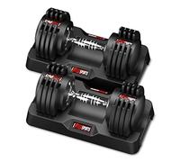 EnterSports 12kg/18KG Mancuernas Ajustables Set de Mancuernas Ajustables para Guardar Lugar, Mancuernas Ajustables con Mango Antideslizante 5 Niveles de Peso, Buenas para Casa, Oficina, Gimnasio