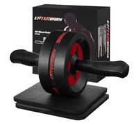 EnterSports Rodillos abdominales, entrenador de abdominales para el hogar con dos rodilleras, rueda de abdominales para entrenamiento muscular abdominal, ruedas de ejercicio abdominal, adecuado para