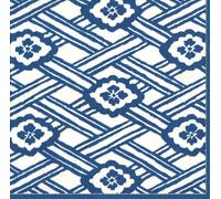 Entertaining with Caspari - Juego de 2 servilletas de cóctel Kiku, color azul