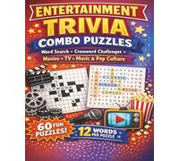 Entertainment Trivia Combo Puzzles: Word Search & Crossword Challenges Featuring Movies, TV, Music & Pop Culture