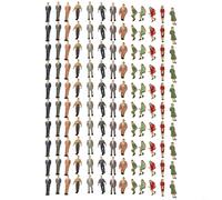 Entgoinggo 130 figuras pintadas a escala O para personas, para modelos de estaciones de tren de tren y diseños, posturas surtidas, modelos de pasajeros, para aficionados y coleccionistas