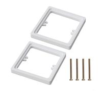 Entgoinggo 2 espaciadores cuadrados de 10 mm, extensor de enchufe único, para placa de marco de pandilla, con agujeros de tornillo auxiliares, material ABS robusto, para profundizar la caja inferior