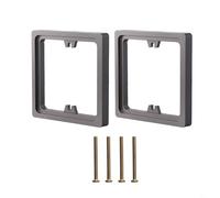 Entgoinggo 2 separadores cuadrados de 10 mm, extensor de enchufe único, para placa de marco de pandilla, con agujeros auxiliares para tornillos, material ABS robusto, para profundizar la caja inferior