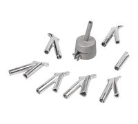 Entgoinggo 8 boquillas de punta de soldadura de acero inoxidable para Steinel aire caliente kit de soldadura de velocidad de plástico para hojas de vinilo de PVC herramientas de reparación