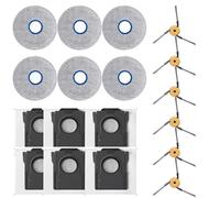 Entgoinggo Accesorios para aspiradora Dreame X60 Max Ultra Robot: cepillos laterales de repuesto, almohadillas lavables para fregona, bolsas antiobstrucción para el polvo para una limpieza eficiente