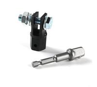 Entgoinggo Adaptador de llave de impacto, herramienta de gato de tijera, kit de conversión de 1/2 pulgada para cambio de neumáticos y mantenimiento del vehículo, accesorio de elevación de metal