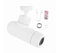 Entgoinggo Aireador de grifo, extensor de grifo giratorio de 720° con ajustes de flujo de agua ajustables, adaptador de cabezal rociador aireador para el hogar, oficina, cocina (blanco)