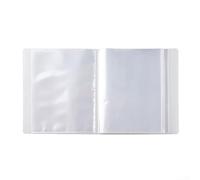 Entgoinggo Álbum de fotos de bolsillo transparente A6, 40 bolsillos, blanco transparente, 16,1 cm x 12,8 cm