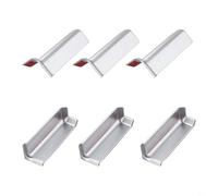 Entgoinggo Bloques de esquina de zócalo, para 10 cm de altura de pared de base de pared autoadhesivos, conectores interiores y exteriores, para moldeo de goma, kit de acabado de zócalo de ABS (L