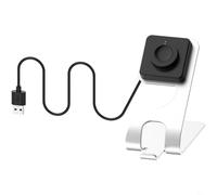 Entgoinggo Cable cargador de reloj inteligente Gen 6 5 4 y soporte de aleación de aluminio, estación de acoplamiento de material de PC, para carga segura y configuración moderna de escritorio (D)