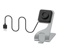 Entgoinggo Cable cargador de reloj inteligente Gen 6 5 4 y soporte de aleación de aluminio, estación de acoplamiento de material de PC, para carga segura y configuración moderna de escritorio (E)