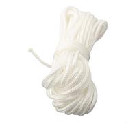 Entgoinggo Cable de arranque de nailon para motosierra y cortacésped, cuerda de retroceso, repuesto para motores de recortadora eléctrica de alimentación manual ligera, fácil de instalar, color blanco