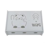 Entgoinggo Caja de almacenamiento de enrutador inalámbrico montada en la pared con diseño de disipación de calor, para sala de estar y oficina, organizador de cables, para módem WiFi TV Box y