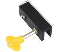 Entgoinggo Cerradura de ventana de aleación de aluminio para ventanas y puertas, pestillo de seguridad sin taladro, con abrazadera ajustable de 10-16 mm para en tapón de seguridad infantil para el