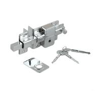 Entgoinggo Cerradura mecánica del pestillo de la llave cruzada del estilo antiguo, para las puertas de madera del hierro y las cercas del jardín Cerrojo de seguridad exterior antirrobo de aleación de