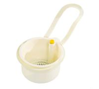 Entgoinggo Cesta coladora colgante para fregadero de cocina, para separación de residuos de alimentos y lavado de frutas, ahorro de espacio sobre el fregadero, con filtro de malla fina, para