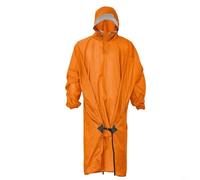 Entgoinggo Chaqueta impermeable ligera de 3 pulgadas para senderismo, impermeable, con funda de mochila y función de hoja de suelo, equipo portátil para exteriores para acampar y senderismo (naranja C