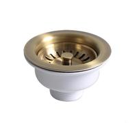 Entgoinggo Colador de fregadero de cocina, accesorio de desagüe de acero inoxidable chapado en cobre para Franke PVD, accesorio con gran diámetro de lanzamiento para