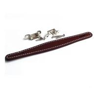 Entgoinggo Correa de cuero vintage para guitarra con tornillos de montaje para Fender Speaker Grip reforzado Metal Bar Load Bearing(marrón)