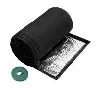 Entgoinggo Cubierta de aislamiento de tubería de cobre HVAC de 3 capas, 72 x 10.2 pulgadas, funda de protección de línea de aire acondicionado al aire libre con material Oxford de algodón perlado