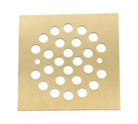 Entgoinggo Cubierta de drenaje de piso cuadrada atornillada para ducha Tapa de residuos de baño de acero inoxidable 304 con rejilla antiobstrucción Elegante inserto de repuesto de metal (cuadrado