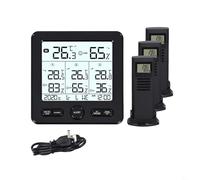 Entgoinggo Estación meteorológica, medidor de humedad digital inalámbrico para interiores y exteriores, monitor de humedad, kit de estación meteorológica de radio para el hogar, oficina, almacén