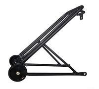 Entgoinggo Estante trasero plegable de aleación de aluminio con ruedas fáciles para neumáticos Brompton de 16 pulgadas, portaequipajes para marco de alforja, ligero, resistente (C)