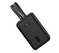 Entgoinggo Funda protectora de silicona para Anker Zolo Power Bank 20,000 mAh con agujero para cordón Funda a prueba de golpes para viajes y uso diario piel suave (negro)