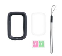 Entgoinggo Funda protectora de silicona, para IGPSPORT BSC200 300 GPS Cycle Computer a prueba de golpes cubierta suave, con película de pantalla y cordón, para deportes de ciclismo (negro)