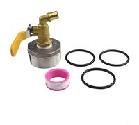 Entgoinggo Grifo de salida de repuesto de acero inoxidable para válvula de agua de aceite a prueba de fugas de 200 L con sellos O resistentes a ácidos y álcalis espiga de jardín
