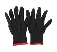 Entgoinggo Guantes de guitarra para mano izquierda para protección de dedos, protectores de práctica de nailon para bajo acústico eléctrico, violín, ukelele, accesorios antidolor para músicos (tamaño