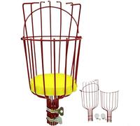 Entgoinggo Herramienta de recogida de frutas extensible con cabezal desmontable, para cosechar naranjas, caqui, melocotones, peras de ramas altas, diseño ligero y resistente, para jardín (rojo 580)