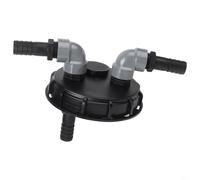 Entgoinggo Ibc Cap Adaptador de tanque de agua, con conectores rápidos de 25 mm, para sistemas de riego de jardín y almacenamiento de lluvia con dispositivo de ventilación y sello de goma