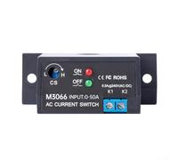 Entgoinggo Interruptor de detección de corriente alterna Control de relé de inducción autoalimentado 0.2-30A Umbral ajustable Interruptor electrónico sin contacto M3050/M3056 (M3066)