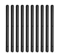 Entgoinggo Juego de corredores de cajones de 10 piezas, riel de repuesto de plástico para gabinete, 298 mm, para muebles de cocina (negro)