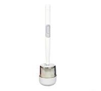Entgoinggo Juego de escobillas de inodoro de silicona con soporte montado en la pared, instalación sin taladro, agarre ergonómico, dispensador de espuma, almacenamiento ventilado para limpieza de baño