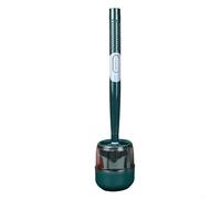 Entgoinggo Juego de escobillas de inodoro de silicona con soporte montado en la pared, instalación sin taladro, agarre ergonómico, dispensador de espuma, almacenamiento ventilado para limpieza de baño