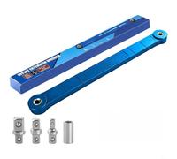 Entgoinggo Juego de llaves de extensión compensadas, con transmisión por cadena, para espacios reducidos Kit de adaptador de múltiples accionamientos de agarre antideslizante de acero al carbono, para
