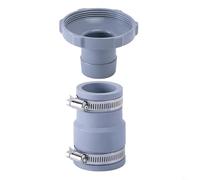 Entgoinggo Kit adaptador de manguera de vacío para piscina, conector flexible de limpieza de skimmer, con abrazaderas de acero inoxidable a prueba de fugas, para mangueras de 1.25 y 1.5 pulgadas (1