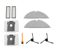 Entgoinggo Kit de accesorios de repuesto para robot aspirador Dreame D20 ProPlus con cepillos laterales, paños de fregona, filtros y bolsas de polvo, piezas de fácil instalación para limpieza