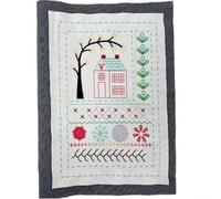 Entgoinggo Kit de libro de punto de bordado con 86 herramientas y guía paso a paso para principiantes, juego de aprendizaje portátil de bordado a mano para práctica de manualidades en casa