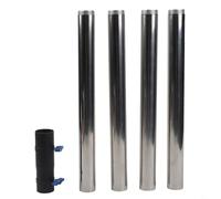 Entgoinggo Kit de montaje en poste Starlink para adaptador de tubo de extensión de acero inoxidable Gen 2 y RV con juntas roscadas para una instalación segura en pared al aire libre en el frontón (A)