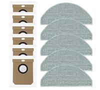 Entgoinggo Kit de repuesto de bolsas de polvo de microfibra para robot DEERMA S30, limpieza eficiente, sellado fuerte, flujo de aire sin obstrucciones, 5 paños y 6 bolsas para mascotas domésticas