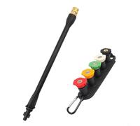 Entgoinggo Kit de repuesto de varita de pulverización para lavadora a presión con 5 boquillas, adaptador de lanza de extensión para Karcher para NILFISK latón conexión rápida para limpieza de coche de
