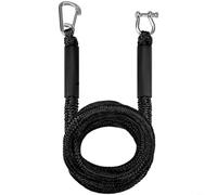 Entgoinggo - Línea de anclaje elástica de grado marino, con cierre de acero inoxidable, para barco, para kayak, canoa, cuerda de amarre de esquí acuático, línea de muelle flotante que absorbe los