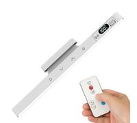 Entgoinggo - Luz LED recargable para debajo del gabinete, con control remoto, 3 temperaturas de color, tira regulable, lámpara magnética para armario, para encimera de cocina, escritorio de maquillaje